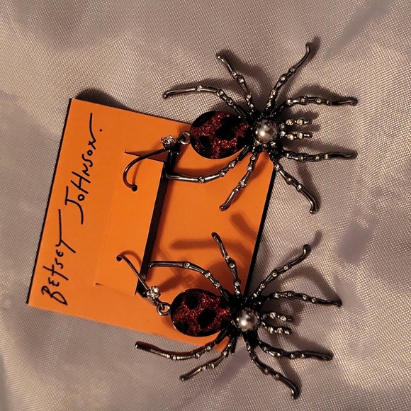 Betsey Johnson large gem spiders - Picture 2 of 6
